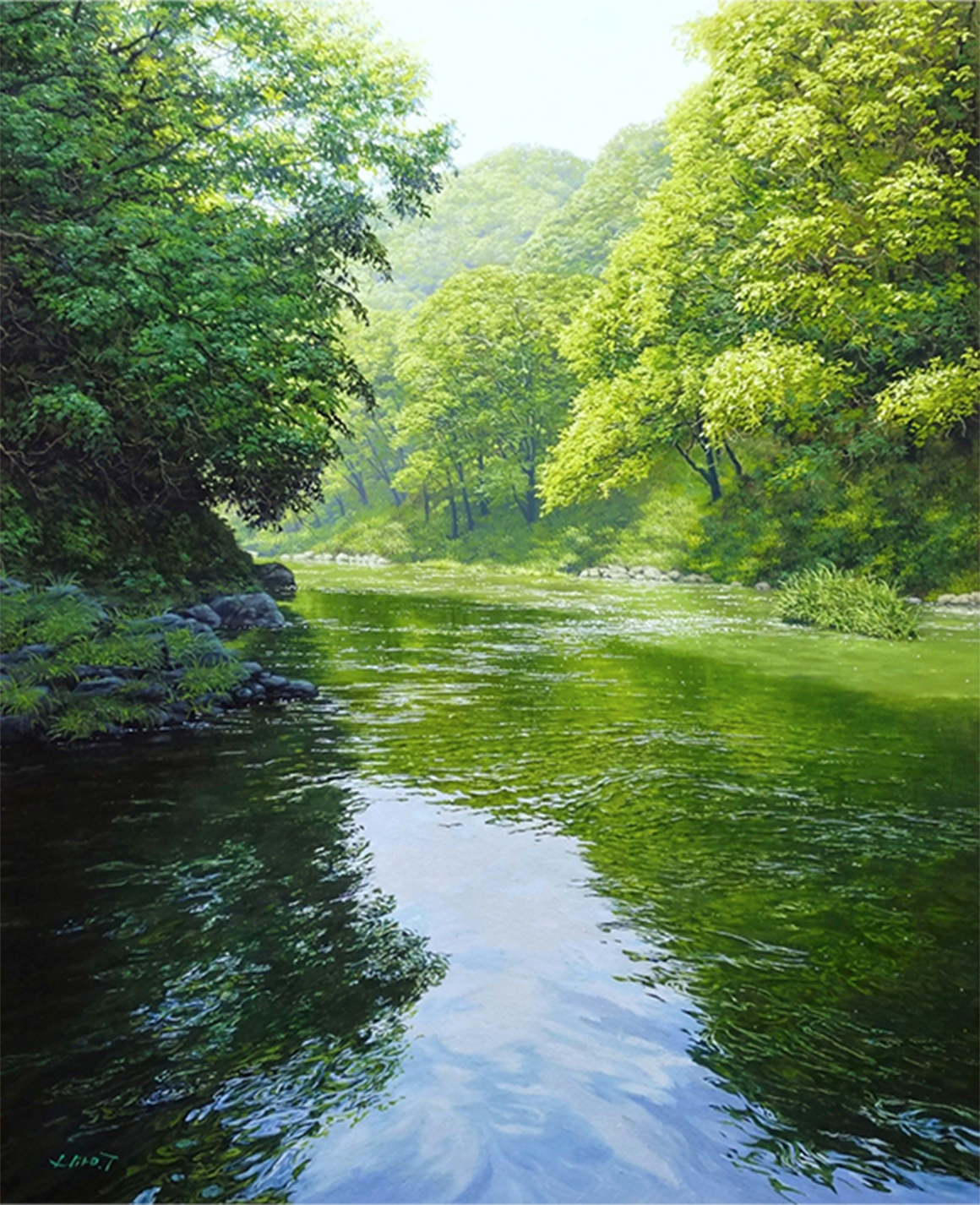 舘山 浩丈「緑の水辺Ⅱ」
