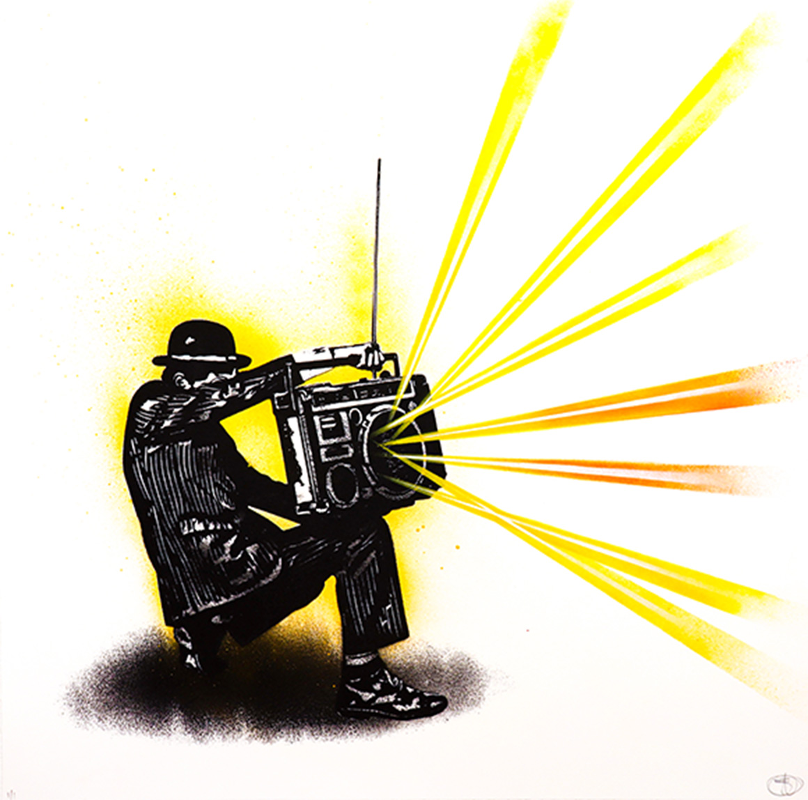 Nick Walker「'Boom Box Crouching Left - Handfinished （Red and Yellow） 」