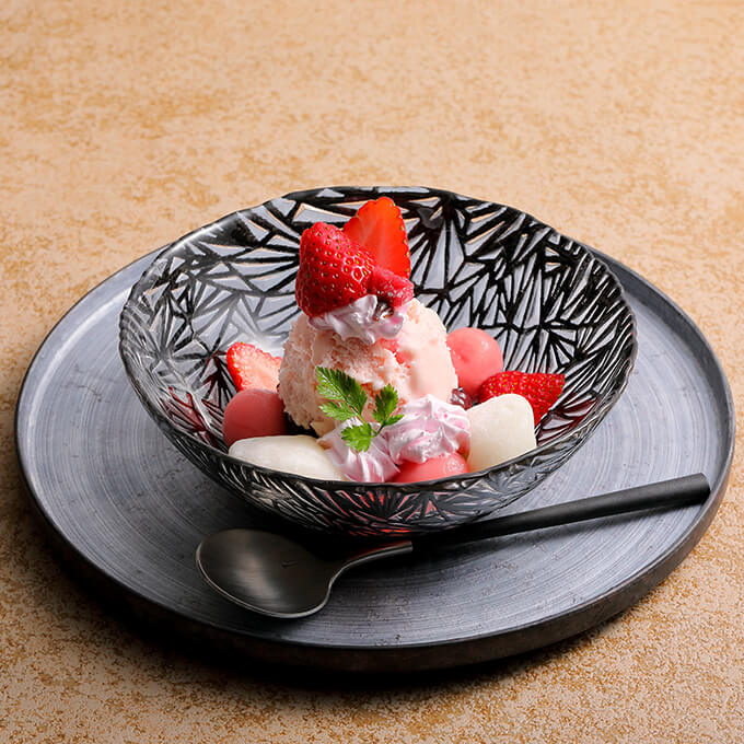 クリーム桜あんみつ