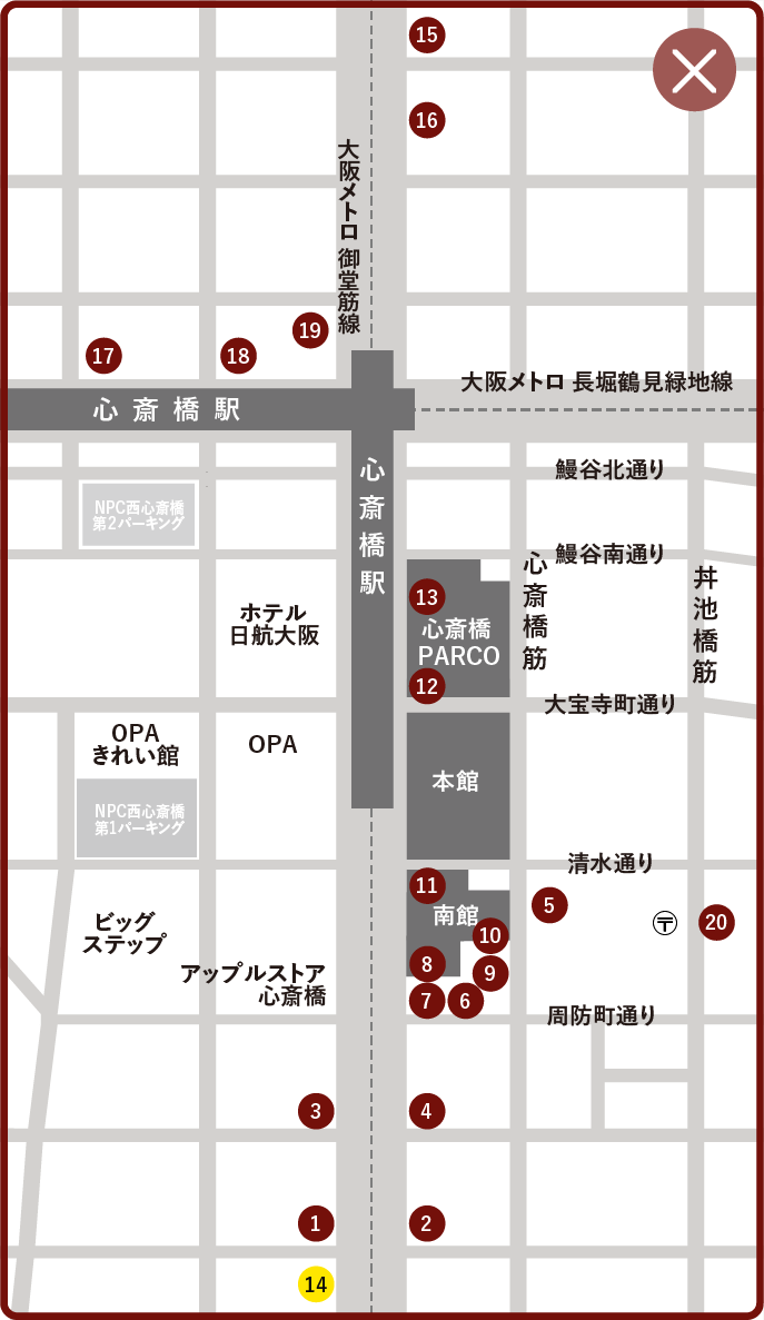 フェンディ大阪店 マップ