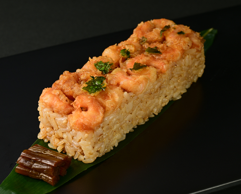 〈金子半之助〉海老天押し寿司