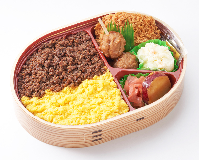 〈とんかつ まい泉〉黒豚そぼろの2色弁当