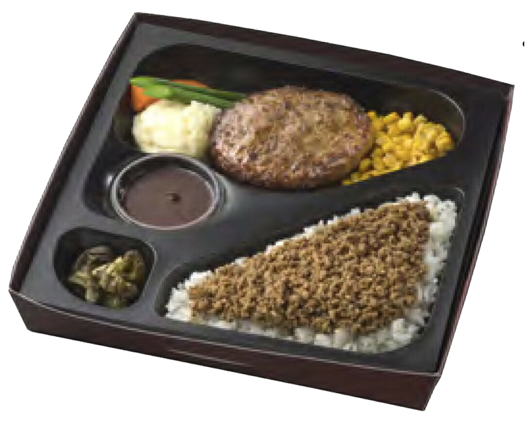 〈ミート矢澤〉ハンバーグ&牛タンそぼろ弁当