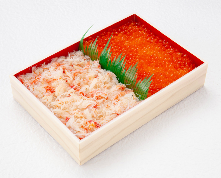 〈札幌かに家〉かにといくらのちらし