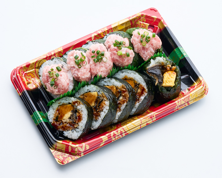 〈創作鮨処 タキモト〉ネギトロ大漁高菜巻と穴子太巻