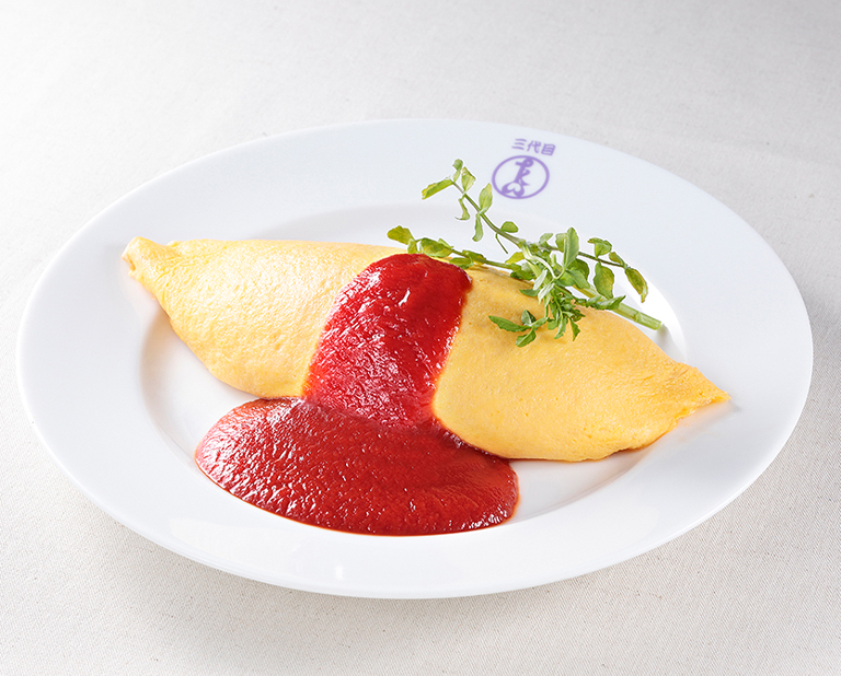 〈たいめいけん〉洋食やのオムライス ケチャップソース