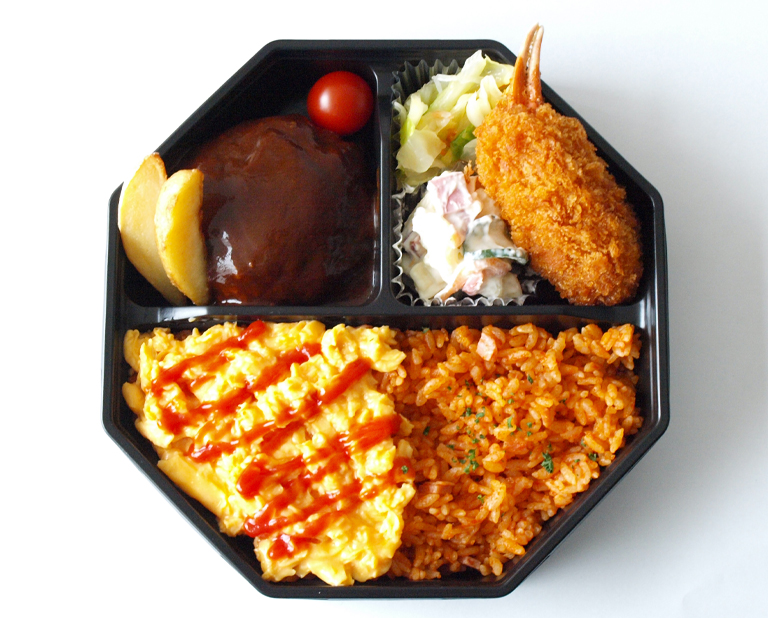 〈たいめいけん〉洋食やの国産粗挽きハンバーグ弁当