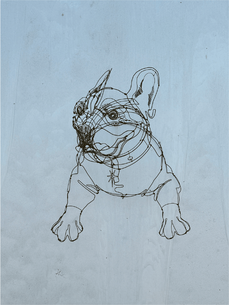 wireart French bulldog